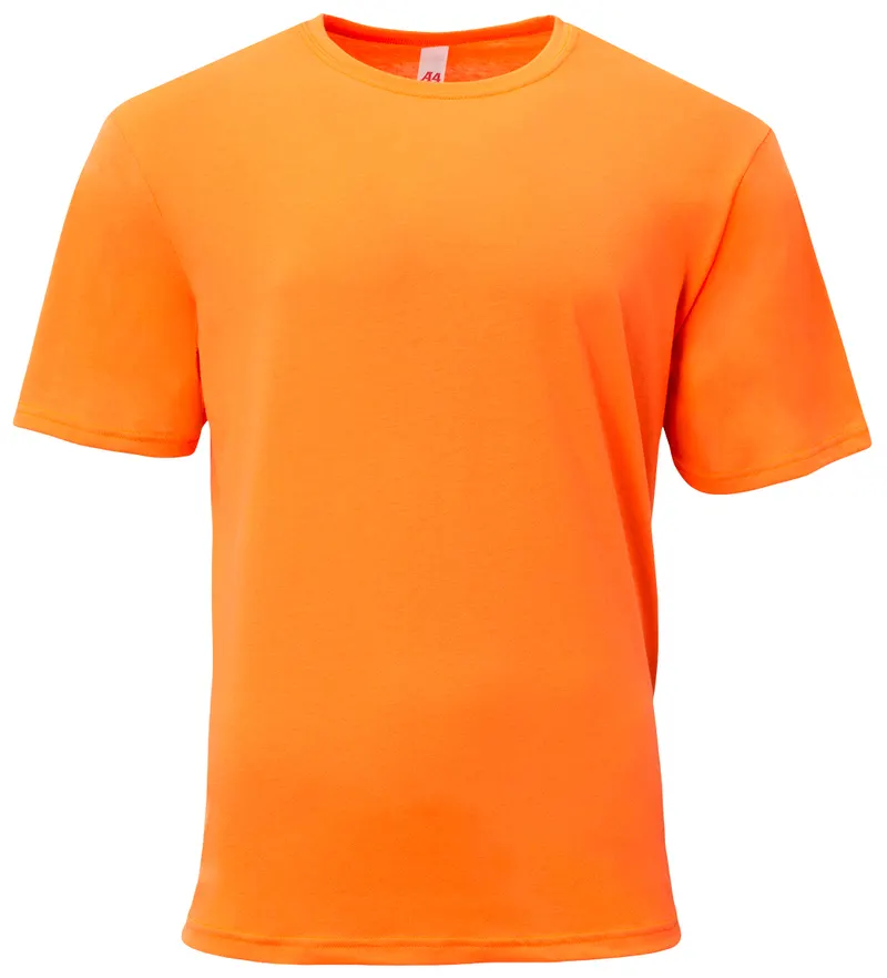 A4 Softek Short Sleeve Tee in SAFETY ORANGE — A4
