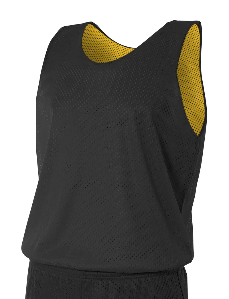 A4 Reversible Mesh Tank in BLACK/GOLD — A4