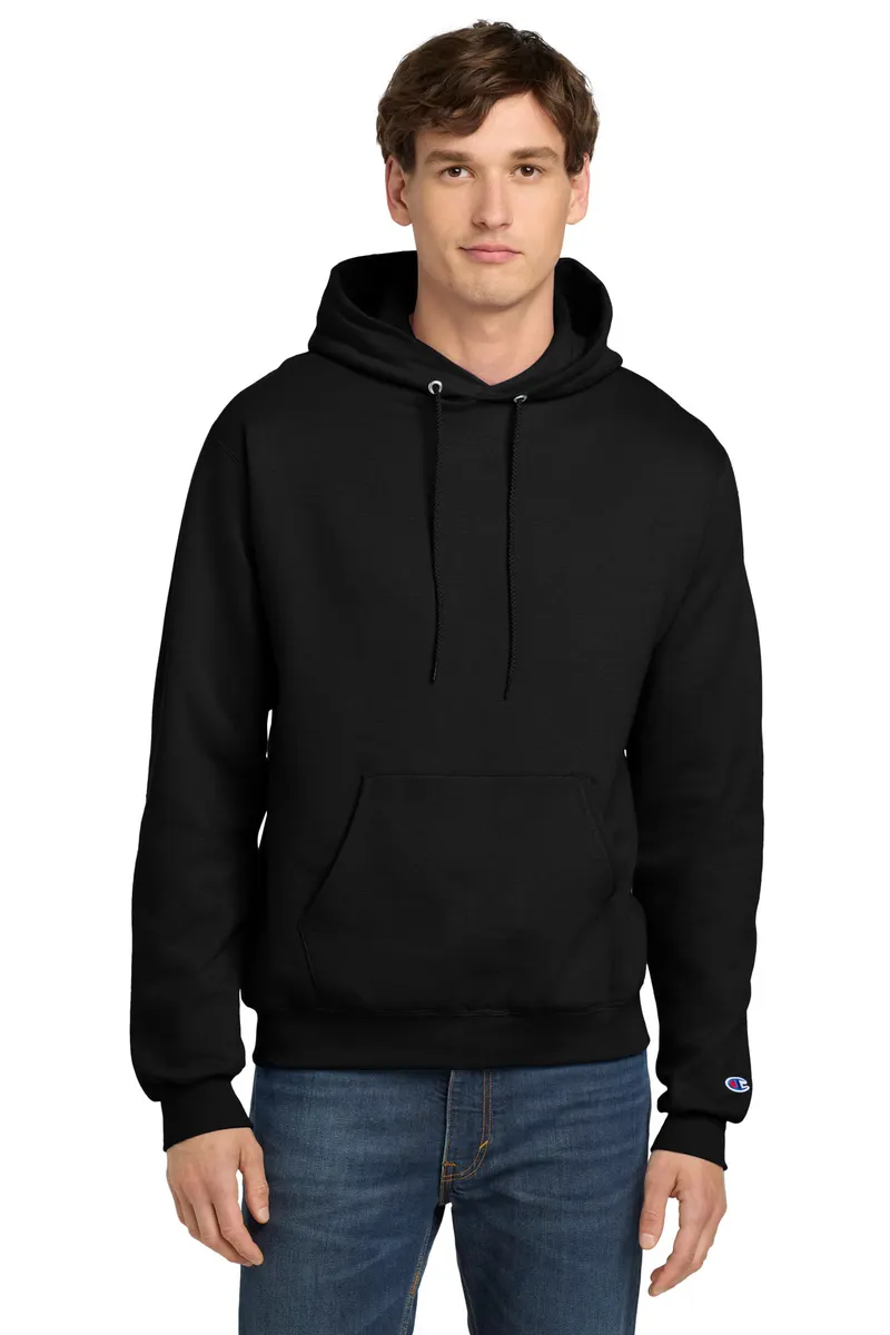 Champion®  Powerblend® Pullover Hoodie. S700 in Black — Champion