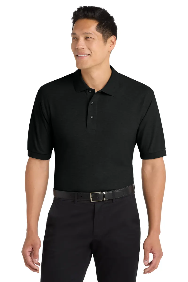Port Authority® Silk Touch Polo K500 in Black — Port Authority