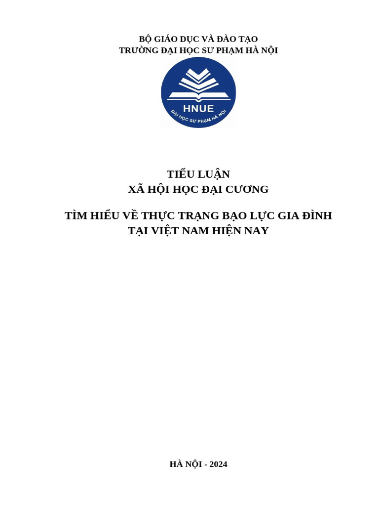 Tiểu Luận Bạo Lực Gia Đình: Thực Trạng, Nguyên Nhân và Giải Pháp Gallery 1