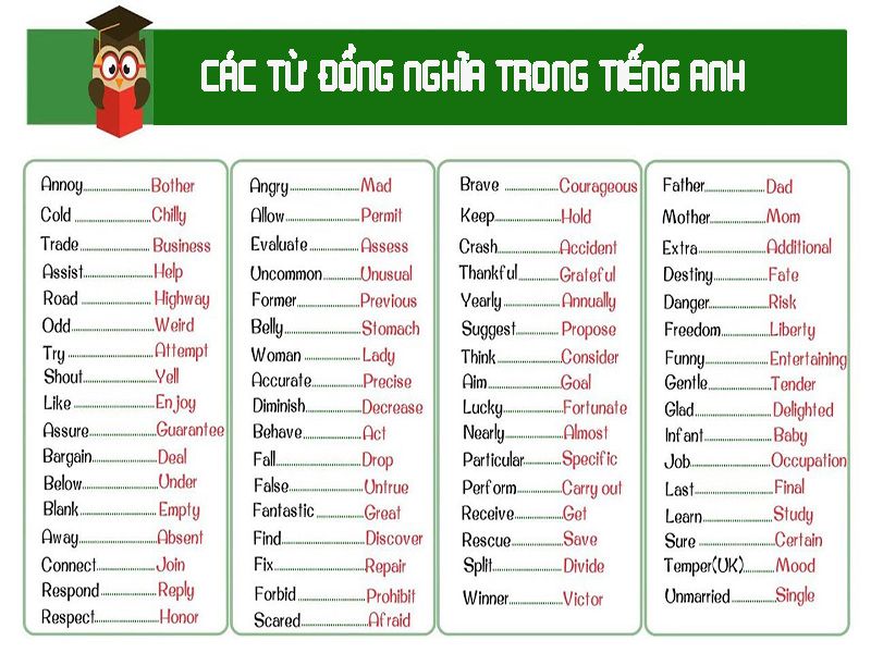 10 Cặp Từ Đồng Nghĩa Hay Sử Dụng Gallery 1