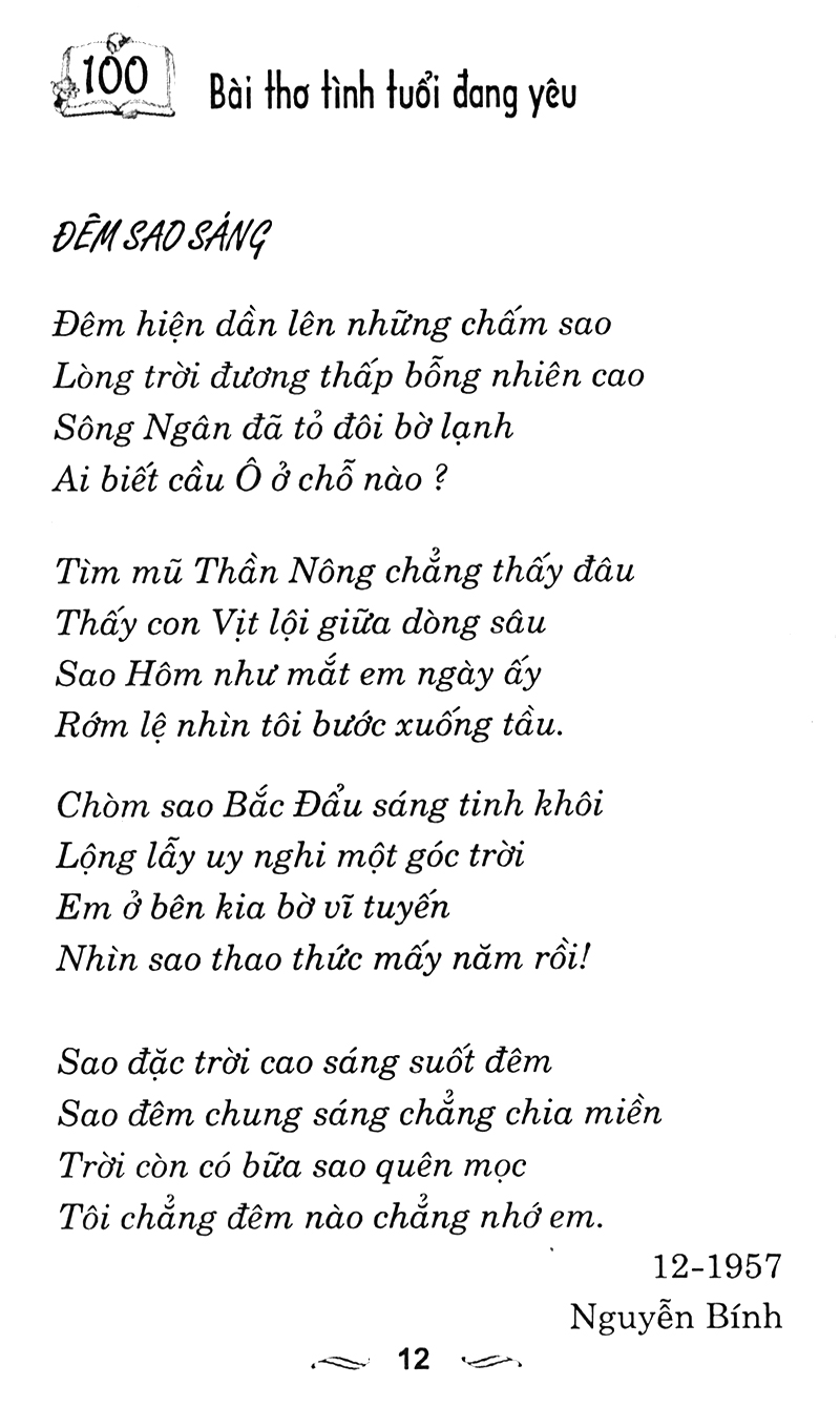 100 Bài Thơ Tình Hay Nhất