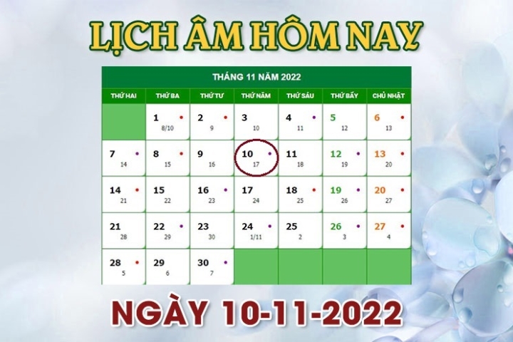 10/11 Dương là bao nhiêu Âm?