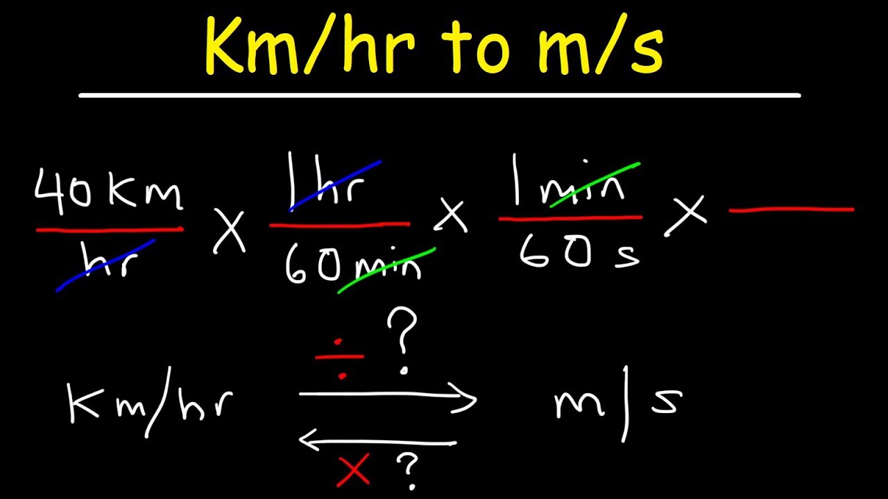 1km/h = m/s