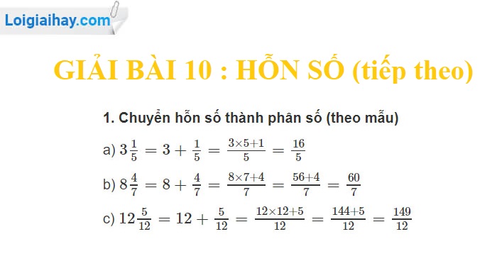 Toán lớp 5: Hỗn số - Bài tập và hướng dẫn Gallery 2