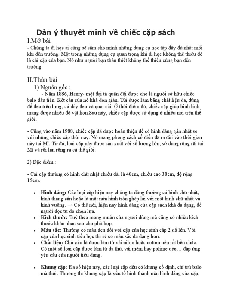 Thuyết minh về cặp sách lớp 9 Gallery 2