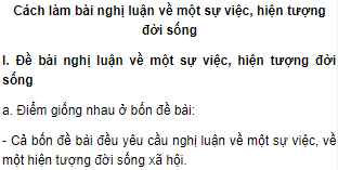 Cách Làm Bài Nghị Luận Về Một Sự Việc Hiện Tượng Đời Sống (Soạn Văn 9) Gallery 2
