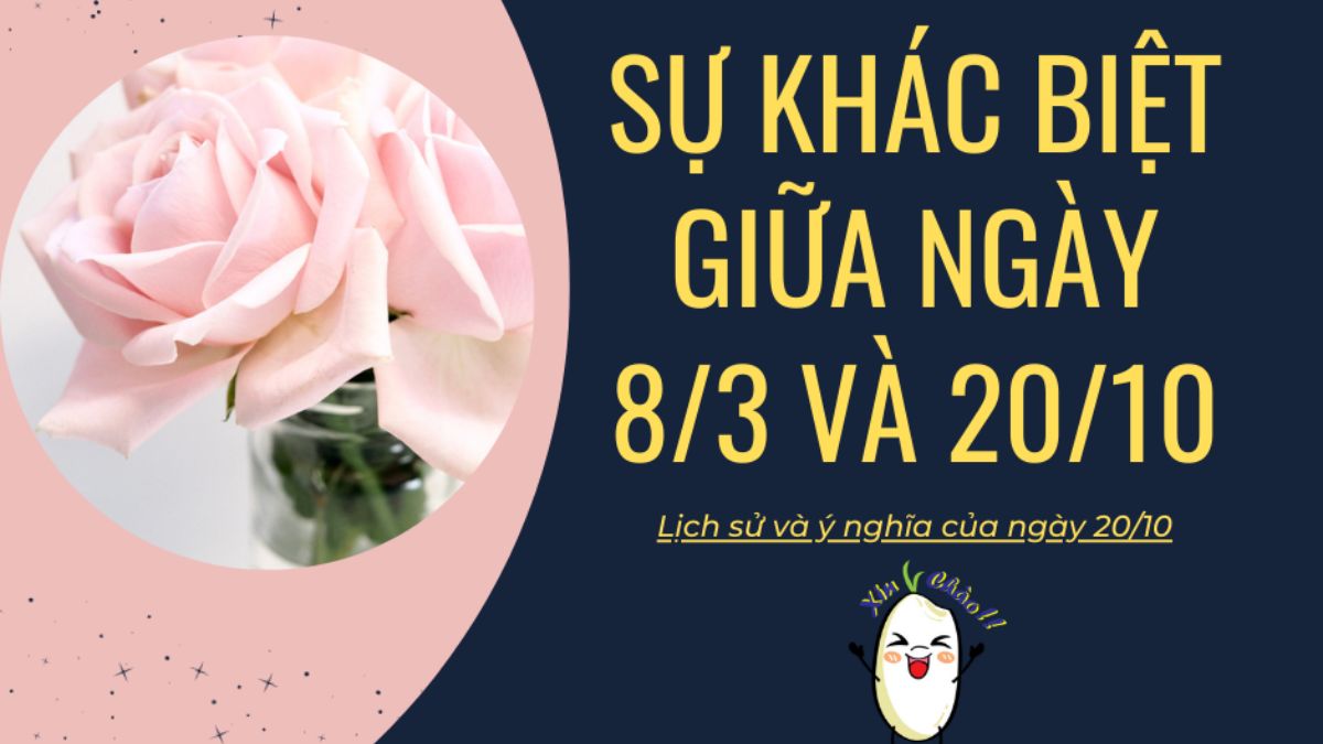 20/10 và 8/3 khác nhau chỗ nào?