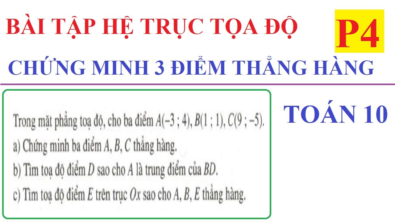 3 Điểm Thẳng Hàng Khi Nào Vectơ Gallery 2