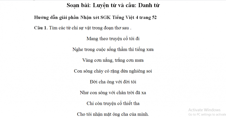 5 Danh Từ Lớp 4 Gallery 2