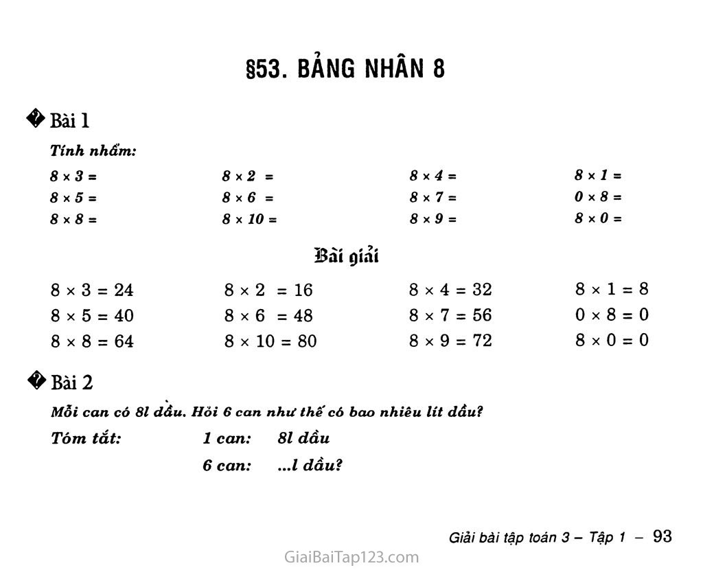 8 nhân mấy bằng 100?