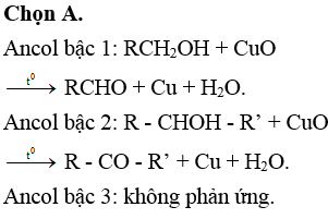 Phản ứng giữa Ancol bậc 2 và CuO