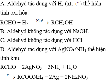 Andehit + NaOH: Phản ứng và Ứng dụng