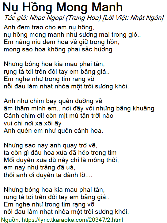 Anh Đem Trao Cho Em Nụ Hồng