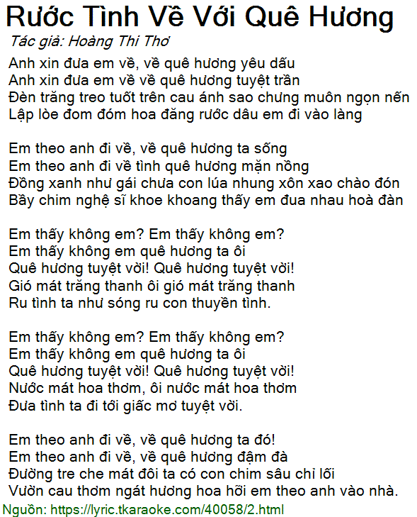 Anh đưa em đi về về quê hương ta đó
