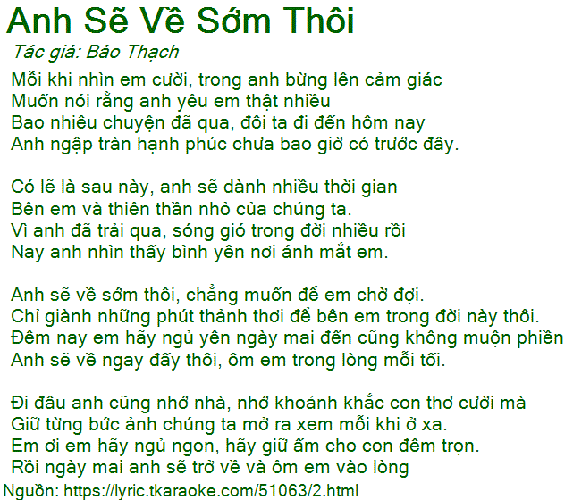Anh Sẽ Về Sớm Thôi Chẳng Để Em Phải Chờ Đợi Gallery 1