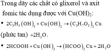 Phản ứng giữa Axit Fomic và Cu(OH)2