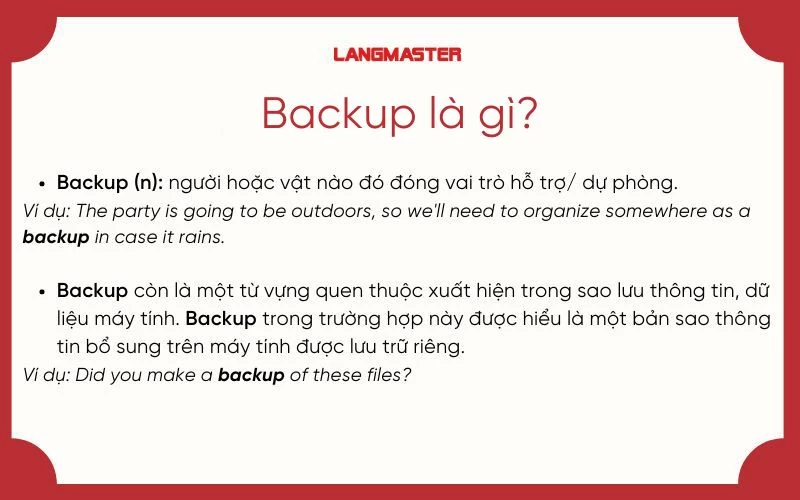 Backup là gì?