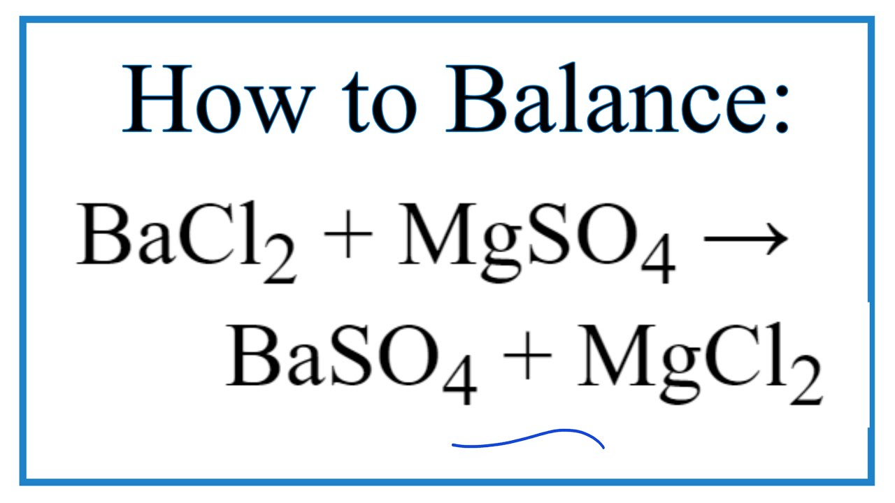 Phản ứng giữa BaCl2 và MgSO4