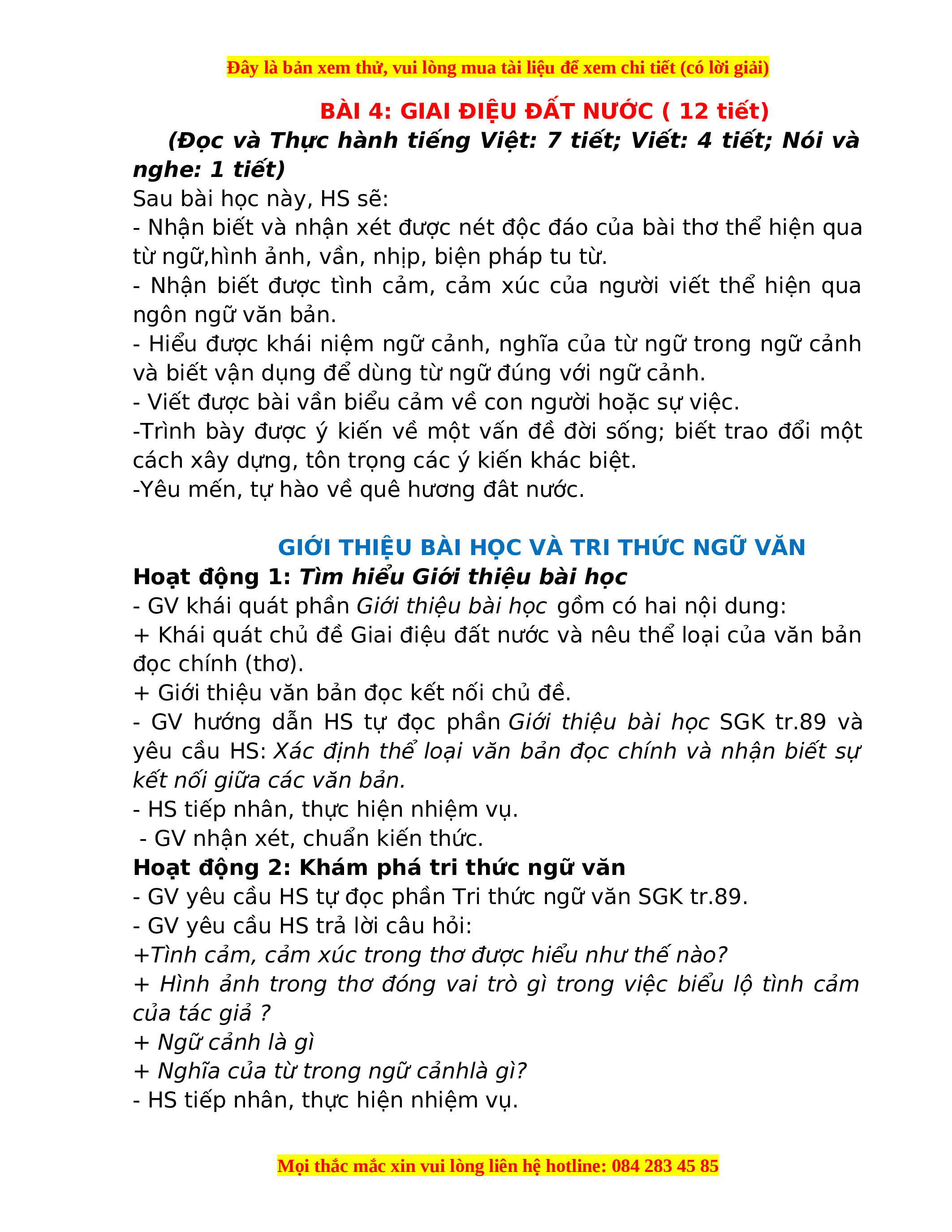 Bài 4 Giai Điệu Đất Nước