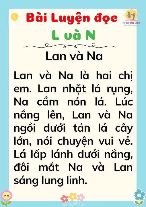 Bài Đọc Luyện Âm L và N: Phương Pháp Hiệu Quả