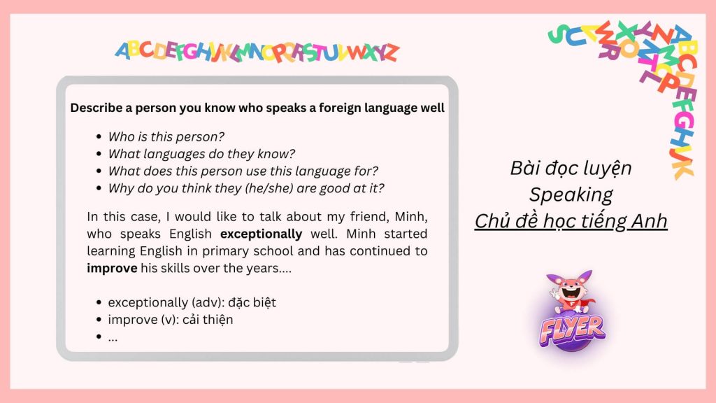 Bài Đọc Luyện Speaking Tiếng Anh Hiệu Quả