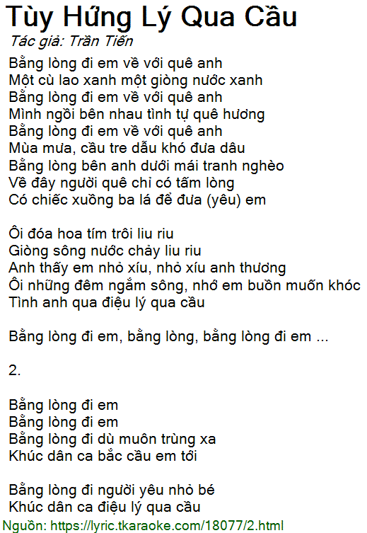 Bằng Lòng Đi Em Về Với Quê Anh