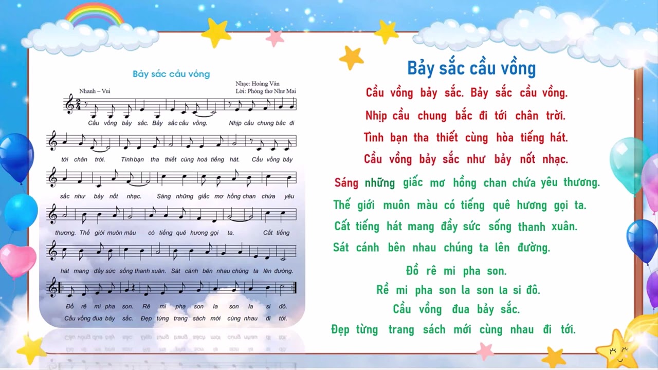 Bài Hát Bảy Sắc Cầu Vồng