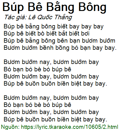 Bài Hát Búp Bê Bằng Bông