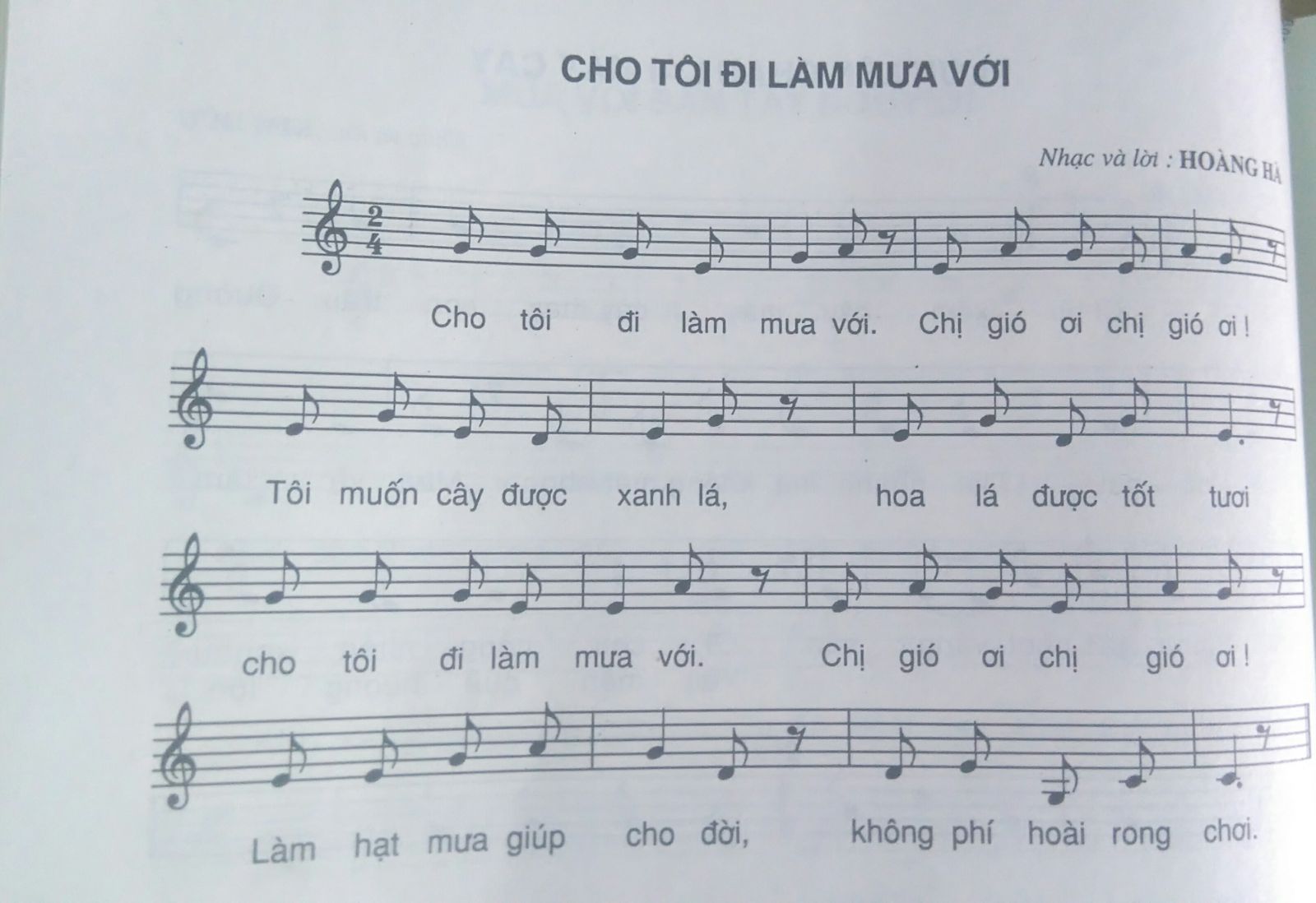 Bài Hát Chủ Đề Nước Và Hiện Tượng Tự Nhiên