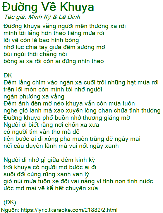 Đường Về Khuya