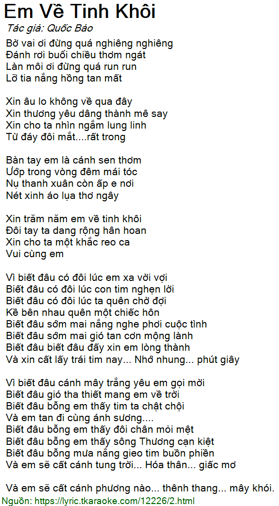 Em Về Tinh Khôi