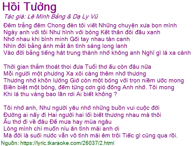 Bài Hát Hồi Tưởng - Những Ca Khúc Gợi Lên Ký Ức Tuổi Thơ
