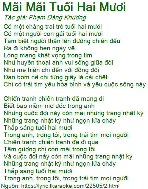 Mãi Mãi Tuổi 20
