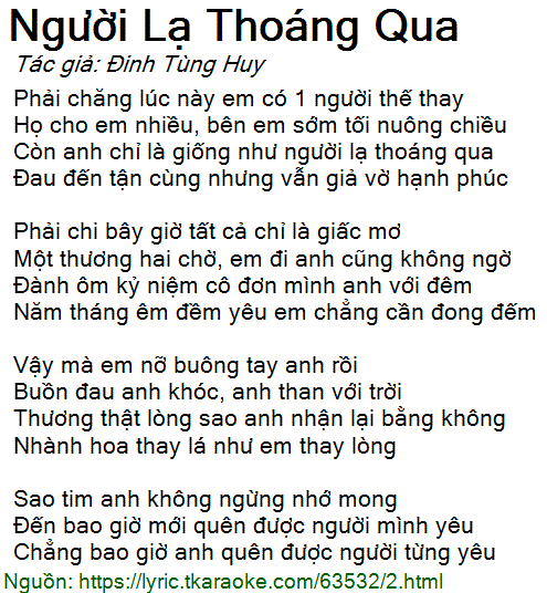 Người Lạ Thoáng Qua - Bài Hát Về Tình Yêu Chớp Nhoáng Và Sự Nuối Tiếc Gallery 2