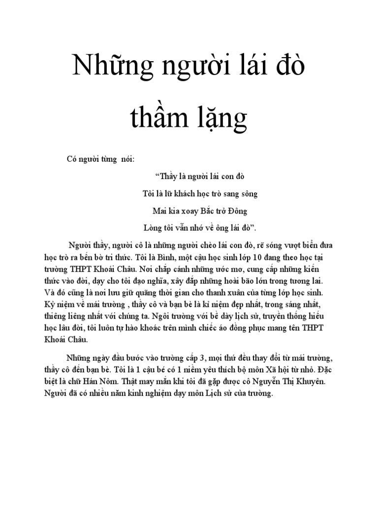 Bài Hát Người Lái Đò Thầm Lặng Gallery 2