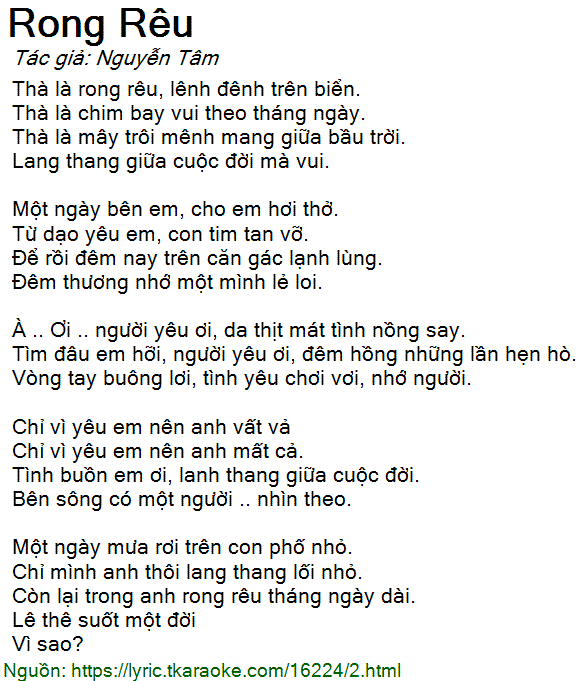 Bài Hát Rong Rêu
