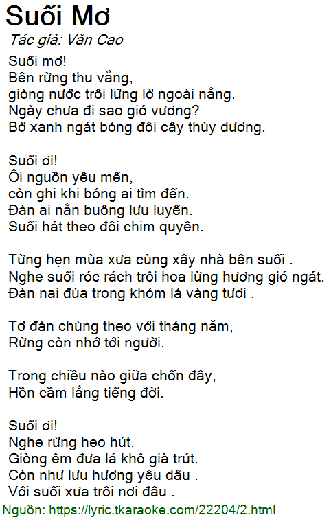 Suối Mơ - Bài hát trữ tình đầy cảm xúc