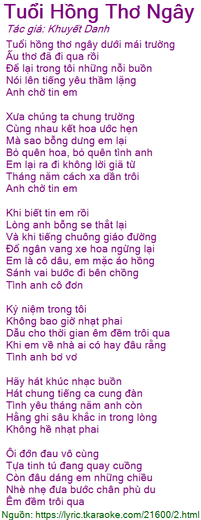 Tuổi Hồng Thơ Ngây