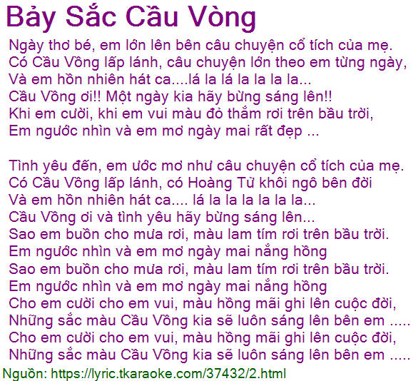 Bài Hát Về Cầu Vồng: Tổng Hợp Những Ca Khúc Hay Nhất Gallery 2