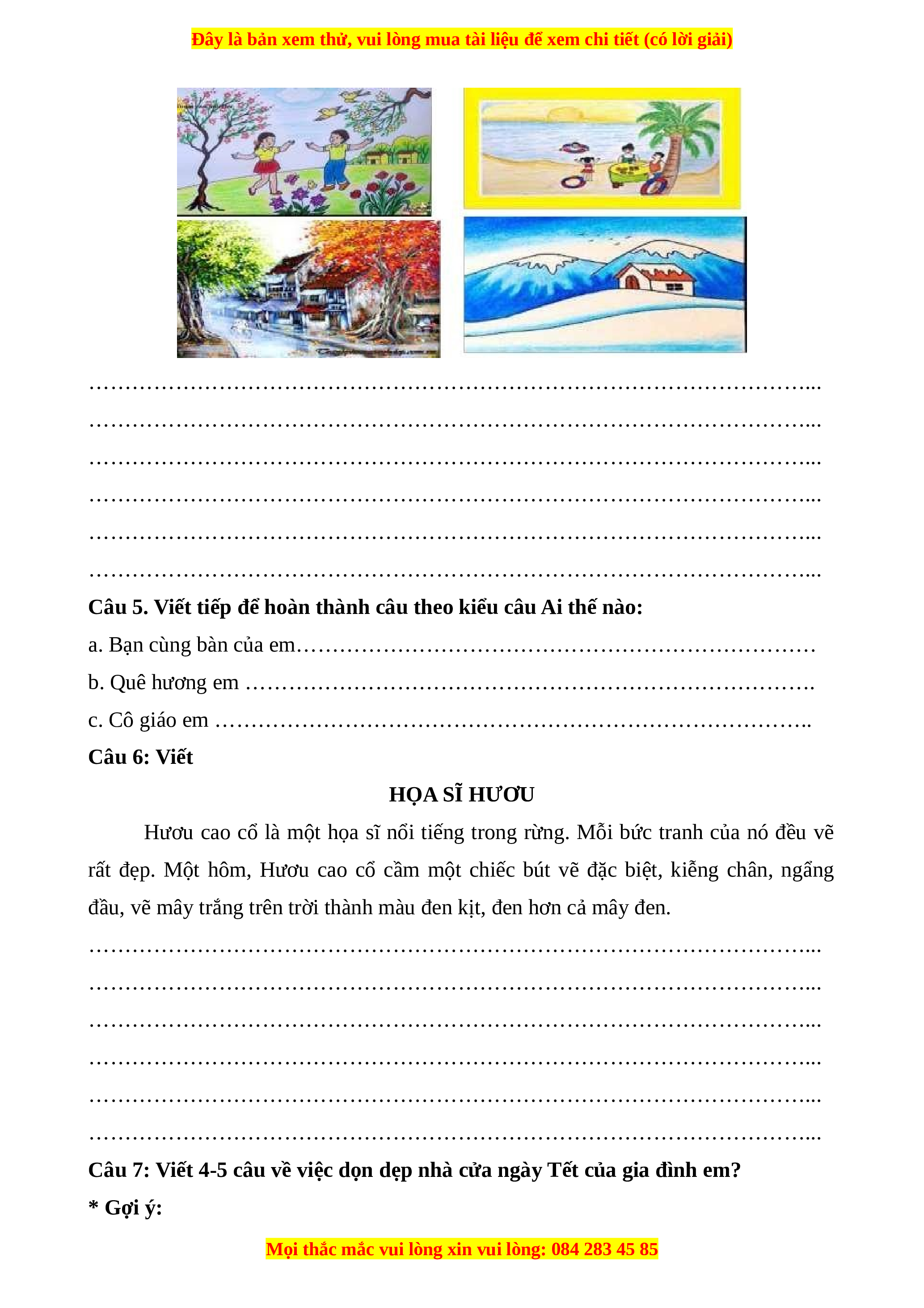 Họa sĩ Hươu lớp 2 Gallery 2