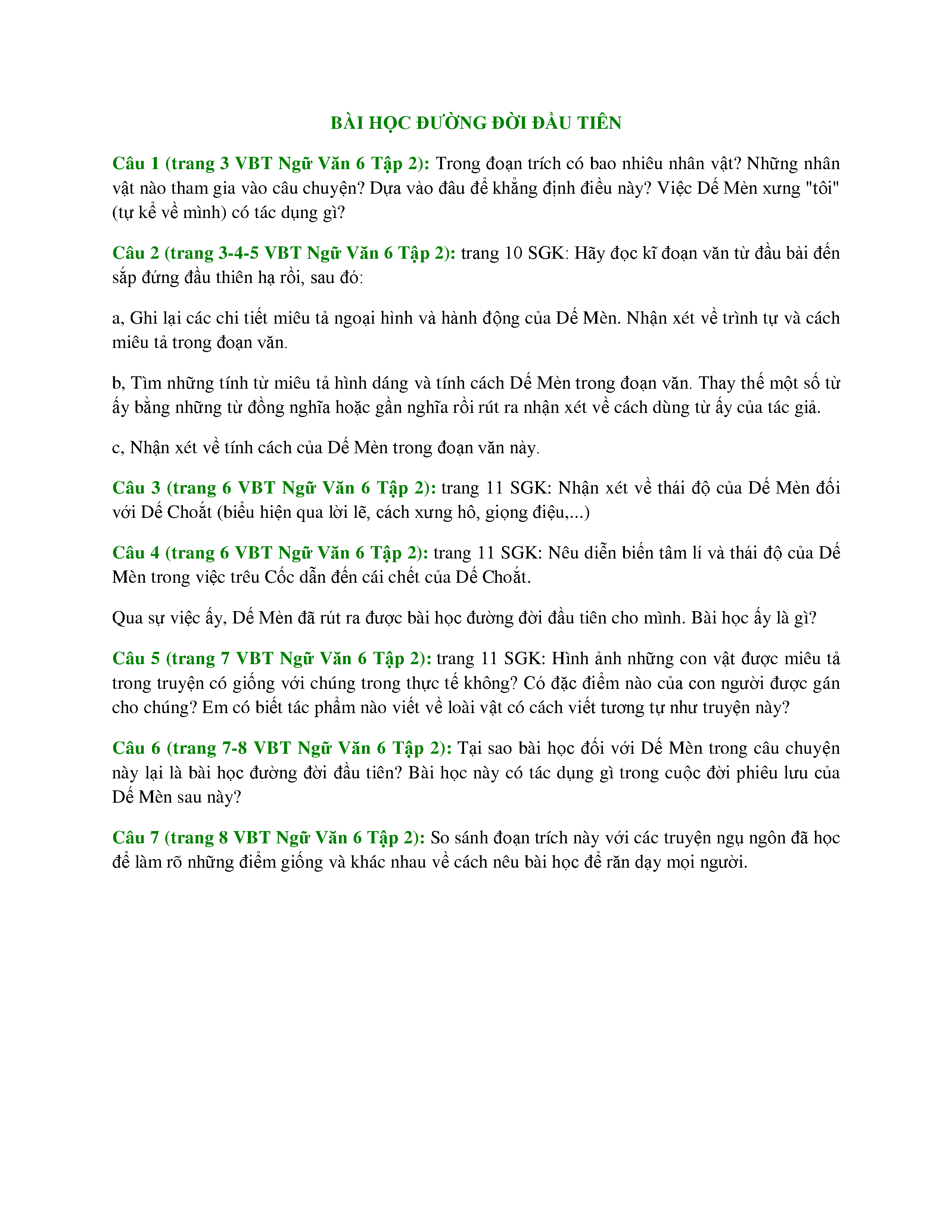 Bài Học Đường Đời Đầu Tiên Lớp 6 Gallery 2
