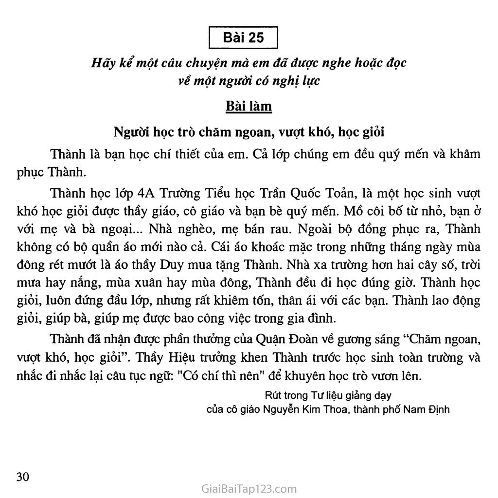 Bài Văn Kể Về Người Có Ý Chí Nghị Lực Lớp 4 Ngắn Gallery 2