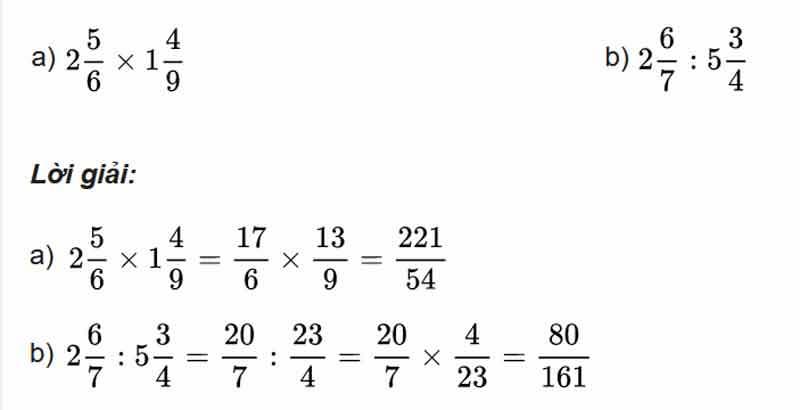 Hỗn số lớp 5
