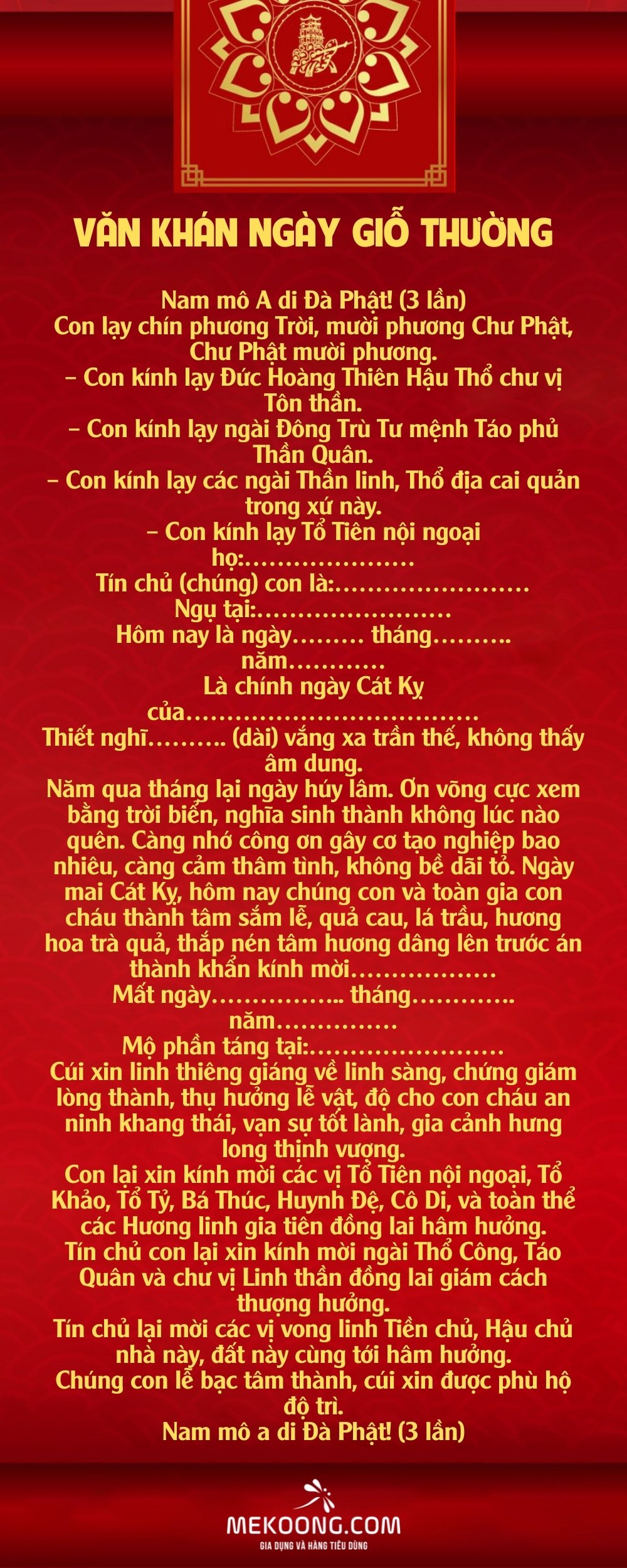 Bài Khấn Giỗ Bố Chồng Chuẩn Nhất