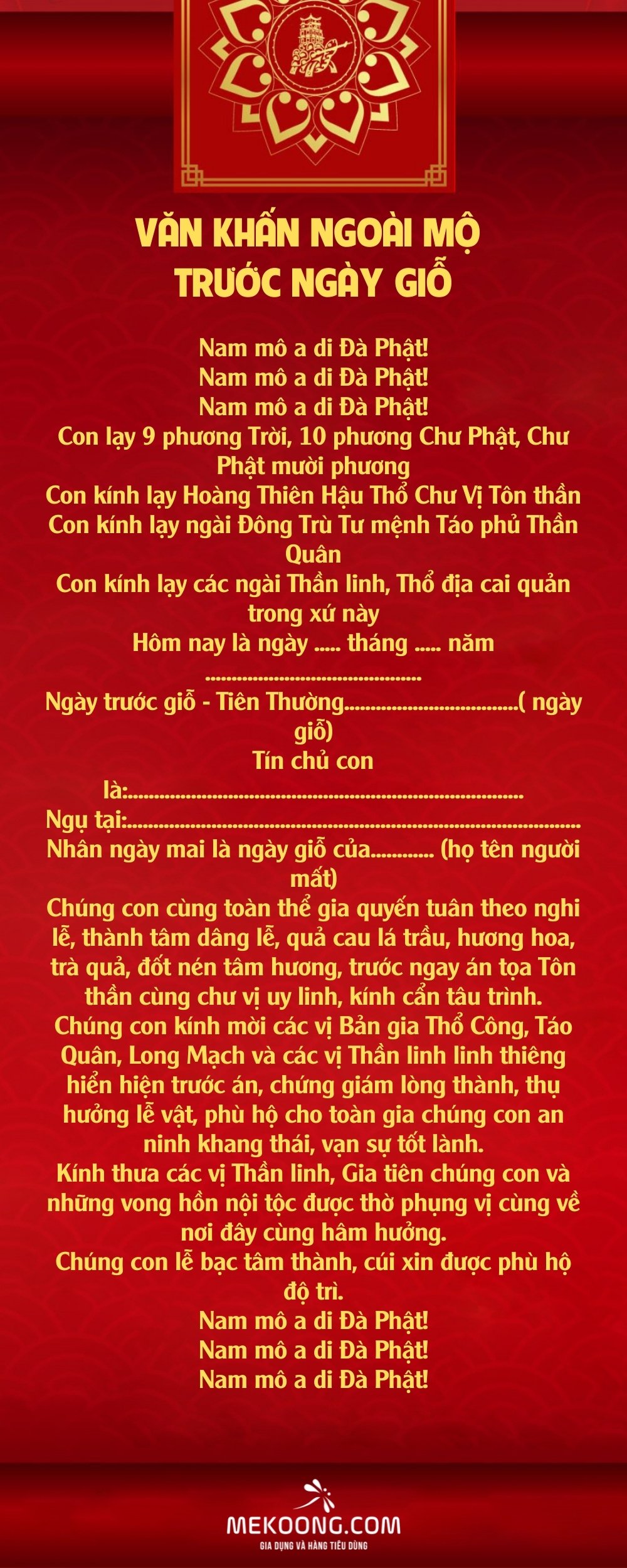 Bài Khấn Mời Người Mất Về Ăn Giỗ Chuẩn Nhất