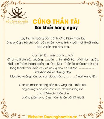 Bài Khấn Ông Địa Mỗi Sáng Chuẩn Nhất Gallery 1