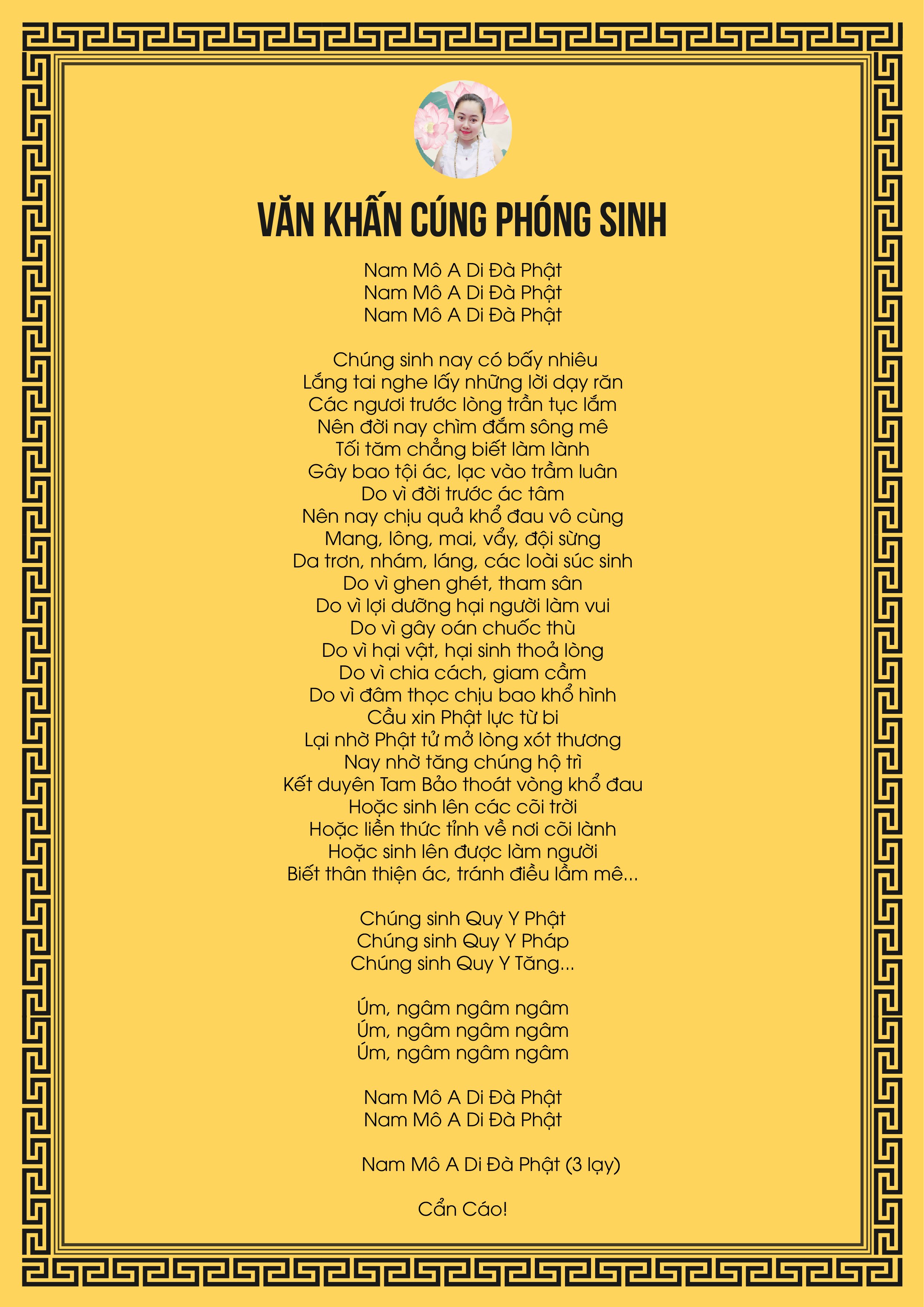 Bài Khấn Phóng Sinh Chuẩn Gallery 2
