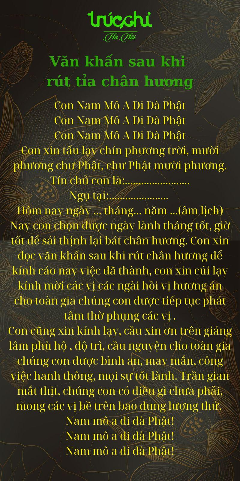 Bài Khấn Rút Chân Hương Chuẩn Nhất Gallery 2